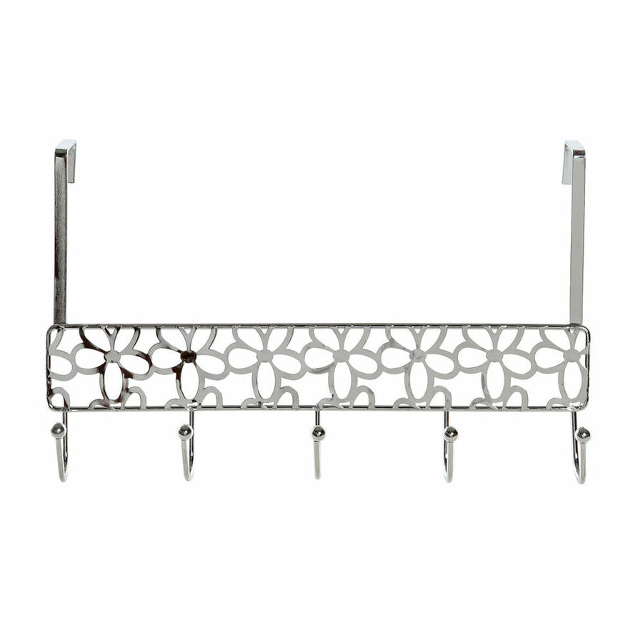 Jackenaufhänger für Türen DKD Home Decor Silber Metall (32 x 10 x 19 cm)