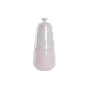 Vase DKD Home Decor aus Keramik Rosa grün zweifarbig Moderne (15 x 15 x 32 cm)