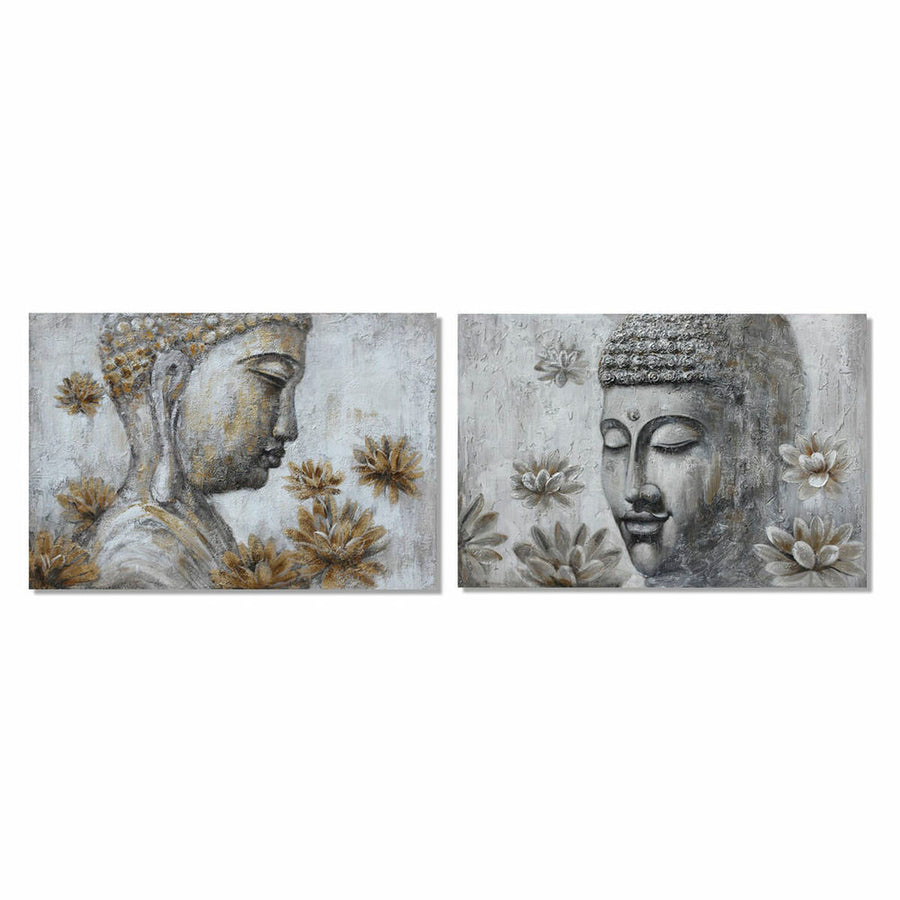 Bild DKD Home Decor Buddha Orientalisch (120 x 2,8 x 80 cm) (2 Stück)