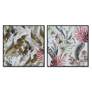 Bild DKD Home Decor Tropical Pflanzenblatt (82,5 x 4,5 x 82,5 cm) (2 Stück)