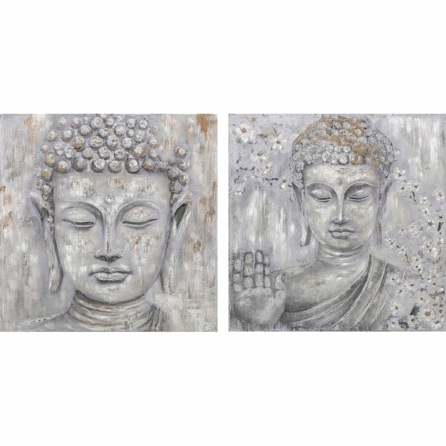 Bild DKD Home Decor Buddha Orientalisch (100 x 2,4 x 100 cm) (2 Stück)