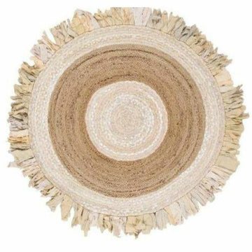 Teppich DKD Home Decor Beige Braun Baumwolle Jute (160 x 160 x 1 cm)