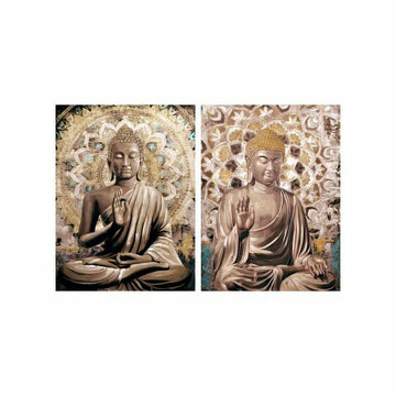 Bild DKD Home Decor S3018278 Buddha Orientalisch (90 x 3 x 120 cm) (2 Stück)