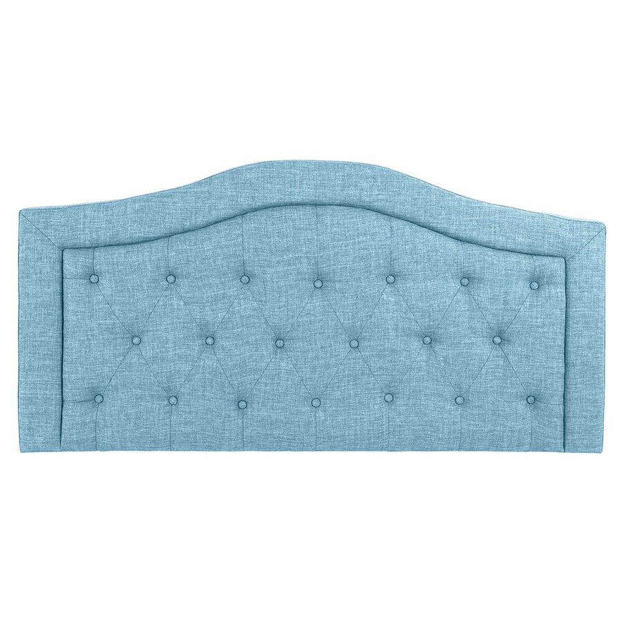 Kopfende des Betts DKD Home Decor Blau Holz Polyester (167 x 8 x 132 cm)