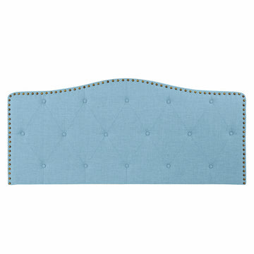 Kopfende des Betts DKD Home Decor Blau Polyester Kautschukholz (146 x 6 x 68 cm)