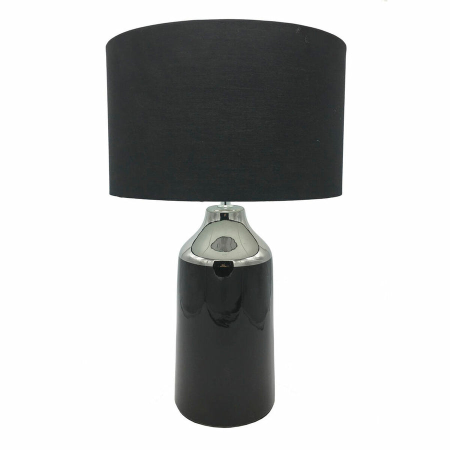 Tischlampe DKD Home Decor Schwarz Polyester Silber Steingut (32 x 32 x 52 cm)