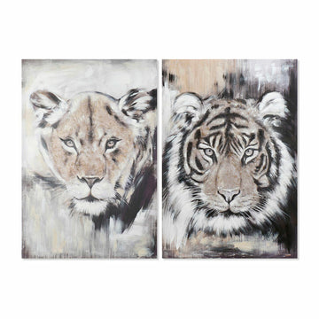 Bild DKD Home Decor Tiger Kolonial (80 x 3 x 120 cm) (2 Stück)