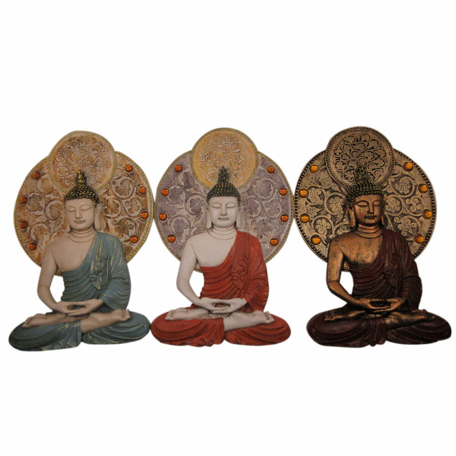 Wanddekoration DKD Home Decor Buddha Harz (20 x 4 x 30.3 cm) (3 pcs)