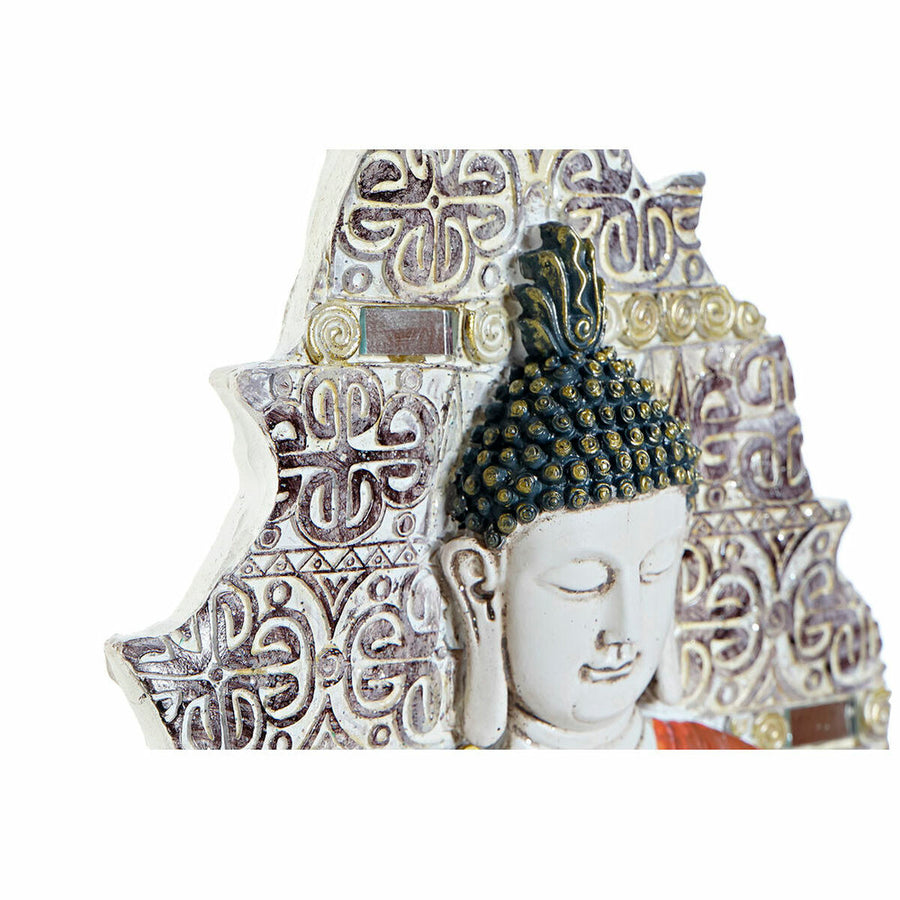 Wanddekoration DKD Home Decor Rot Blau Gold Buddha Harz Orientalisch (19 x 3,1 x 26,5 cm) (3 Stück)