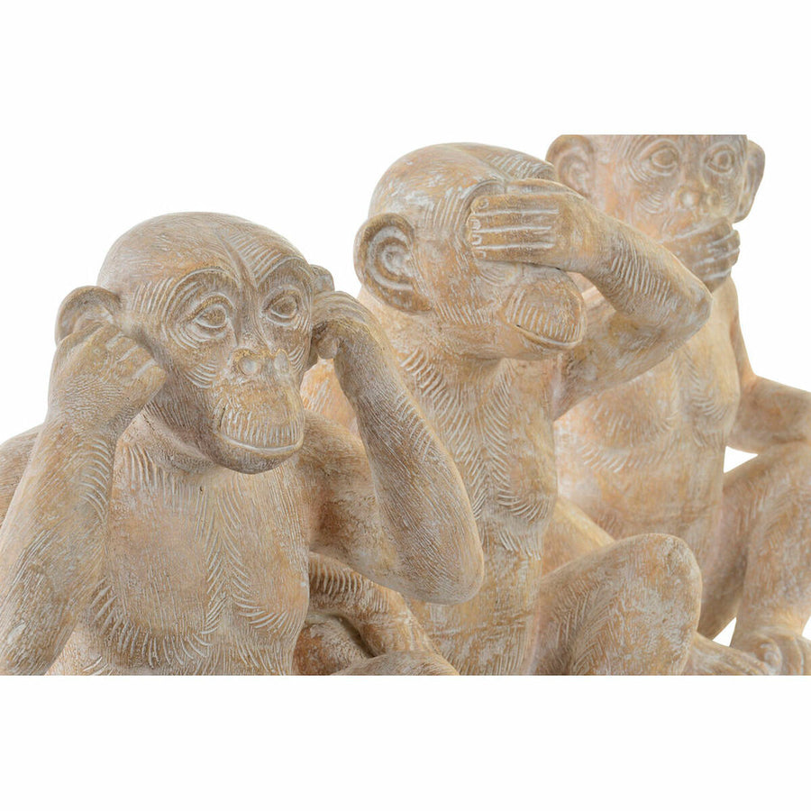 Deko-Figur DKD Home Decor Affe Harz (3 pcs) (19 x 17 x 25 cm)