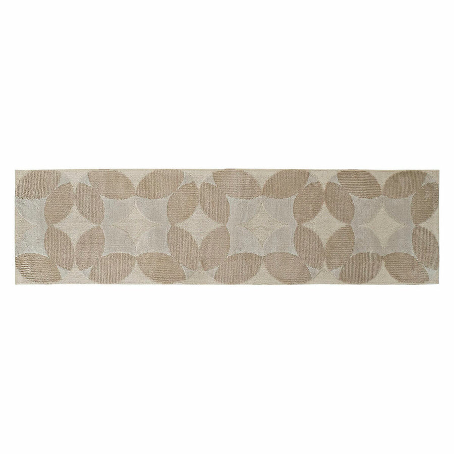 Teppich DKD Home Decor Beige Polyester Kreise (60 x 240 x 0.9 cm)