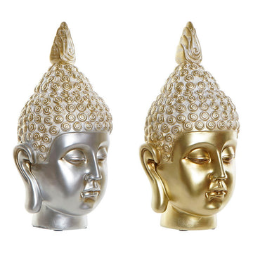 Deko-Figur DKD Home Decor Buddha Harz (2 pcs) (18 x 18 x 34 cm)