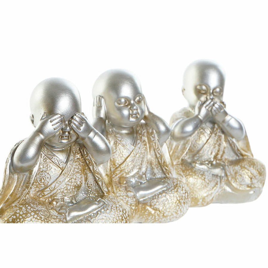 Deko-Figur DKD Home Decor Silberfarben Golden Harz Mönch (10.5 x 6 x 12 cm) (6 pcs)