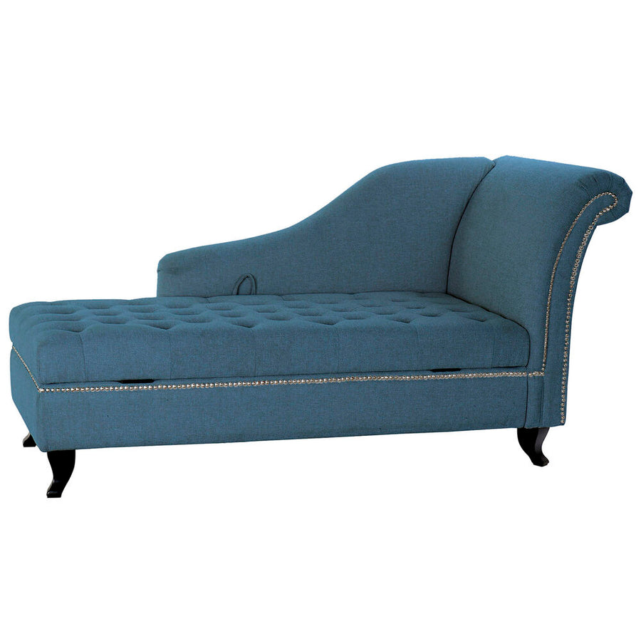 Chaise Longue DKD Home Decor Blau Metall Holz Polyester (165.5 x 69 x 83 cm)