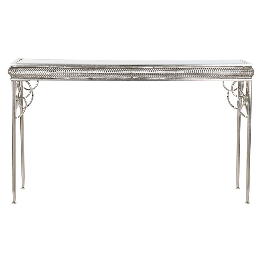 Beistelltisch DKD Home Decor Spiegel Silberfarben Metall (122 x 31 x 72 cm)