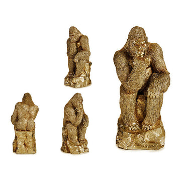 Deko-Figur Gorilla Gold Harz (20,5 x 47 x 23,5 cm)