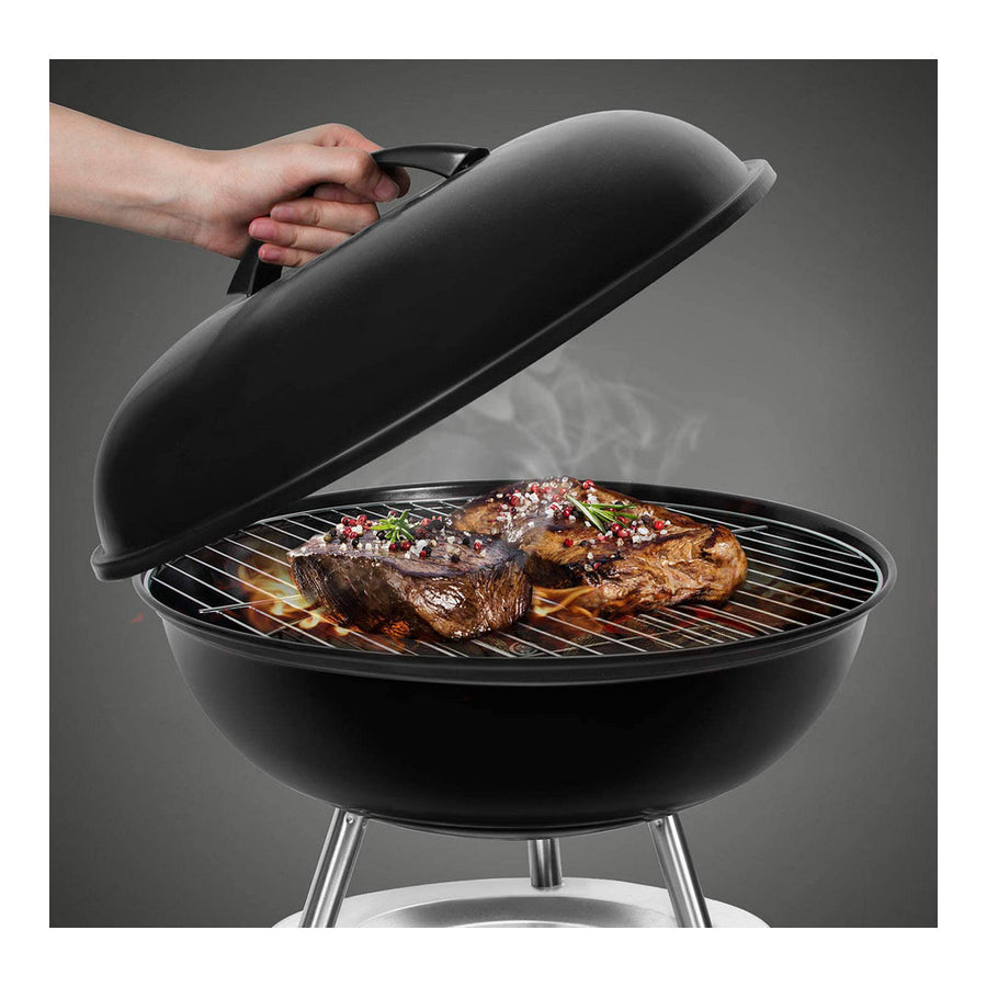 Grill Algon schwarz mit Deckel (34 cm)