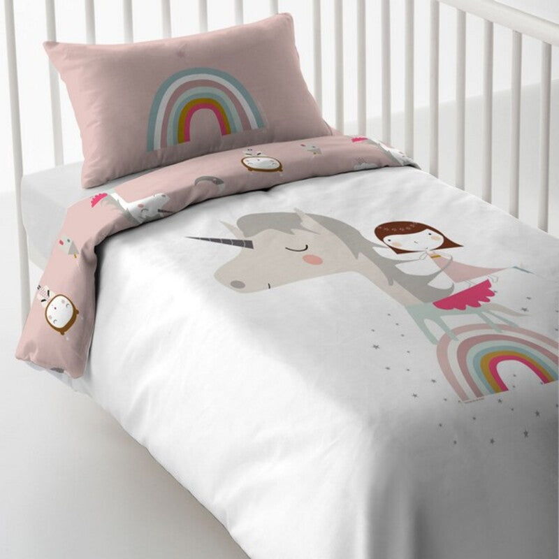 Bettbezug für Babybett Haciendo el Indio Unicorn White