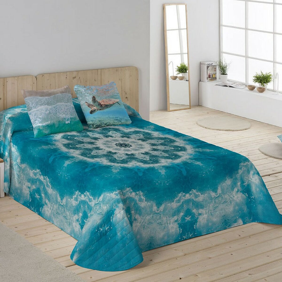 Steppdecke Icehome Mandala Sea (250 x 260 cm) (Doppelmatratze)