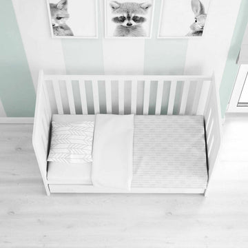 Bettbezug für Babybett Naturals Ice Gey 80 cm Babybett (115 x 145 + 20 cm)