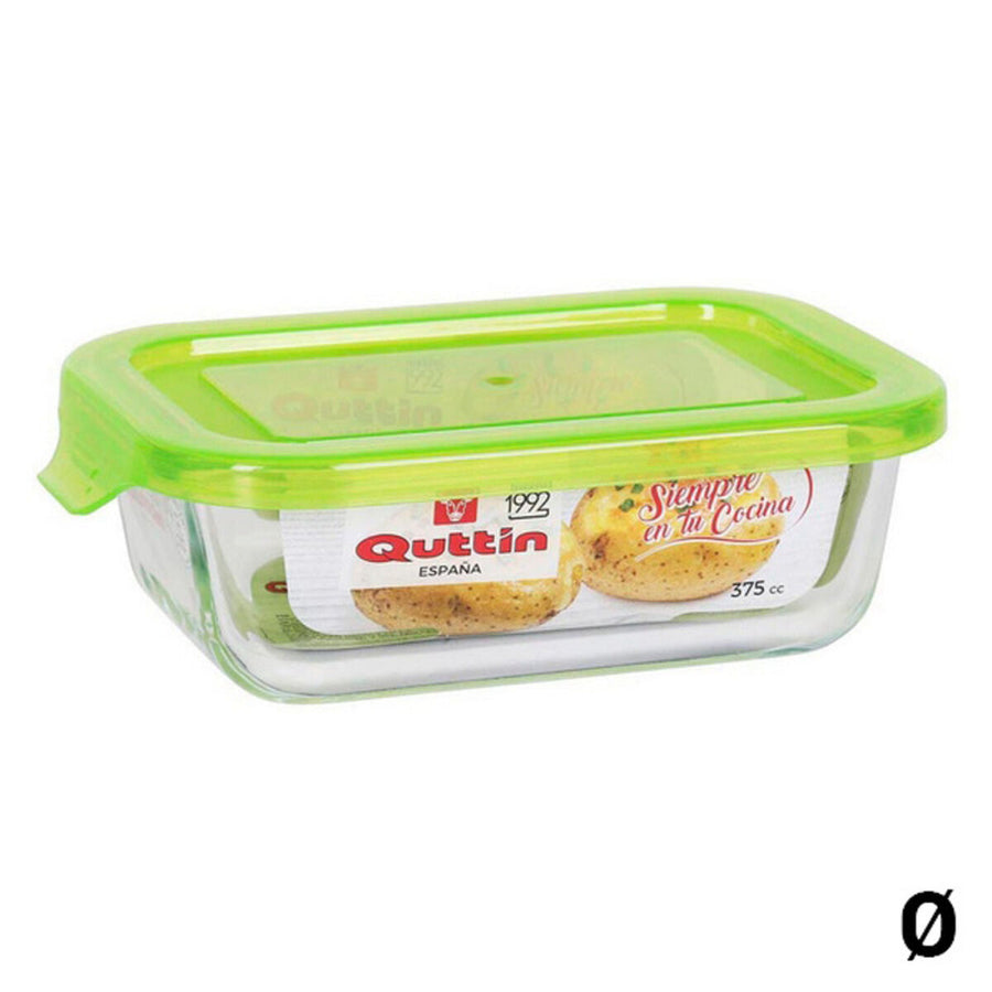 Rechteckige Lunchbox mit Deckel Quttin Borosilikatglas