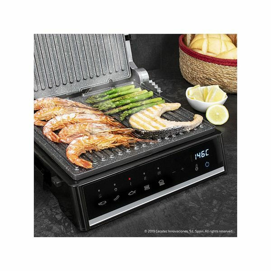 Kontaktgrill Cecotec Rock'nGrill Smart 2000W Schwarz Edelstahl