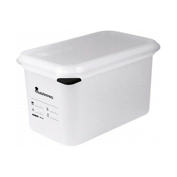 Lunchbox hermetisch Masterpro Weiß Durchsichtig Kunststoff (4,3 L)