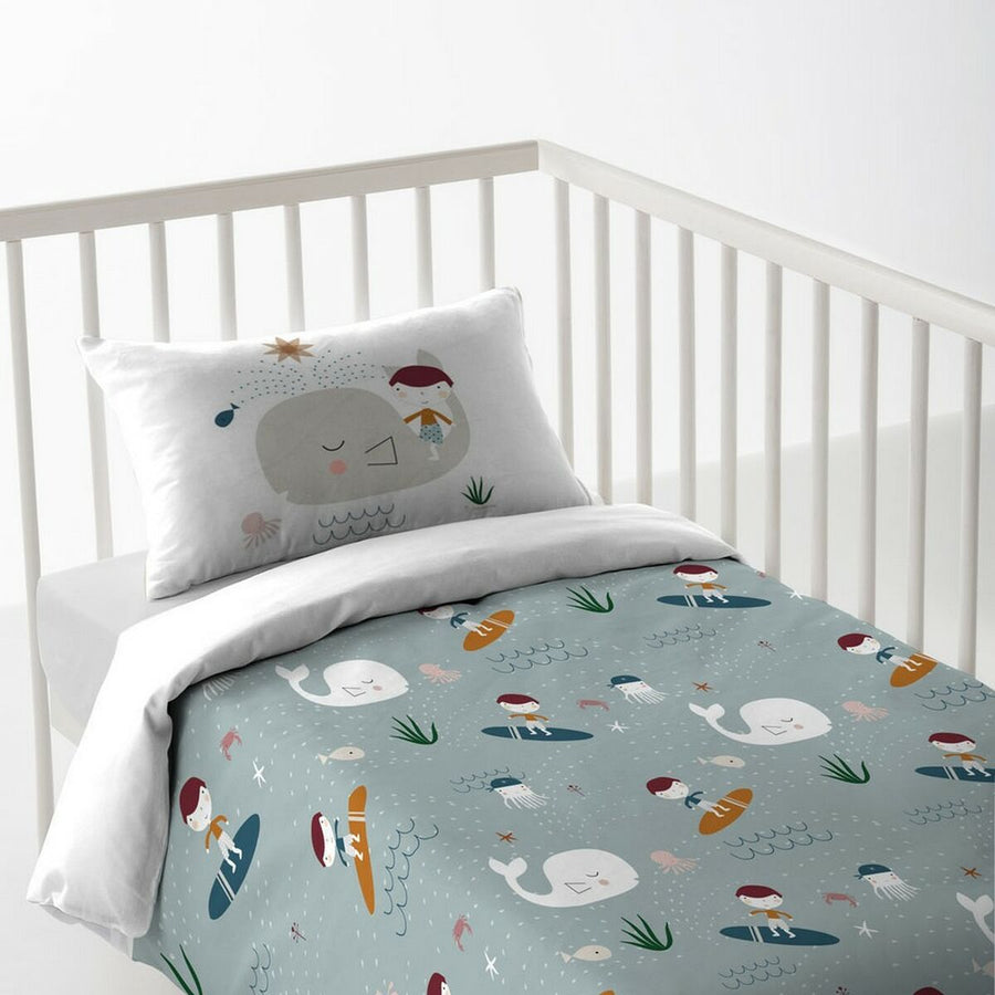 Bettdeckenbezug Haciendo el Indio Magic Dragon Reversibel 80 cm Babybett (115 x 145 + 20 cm)