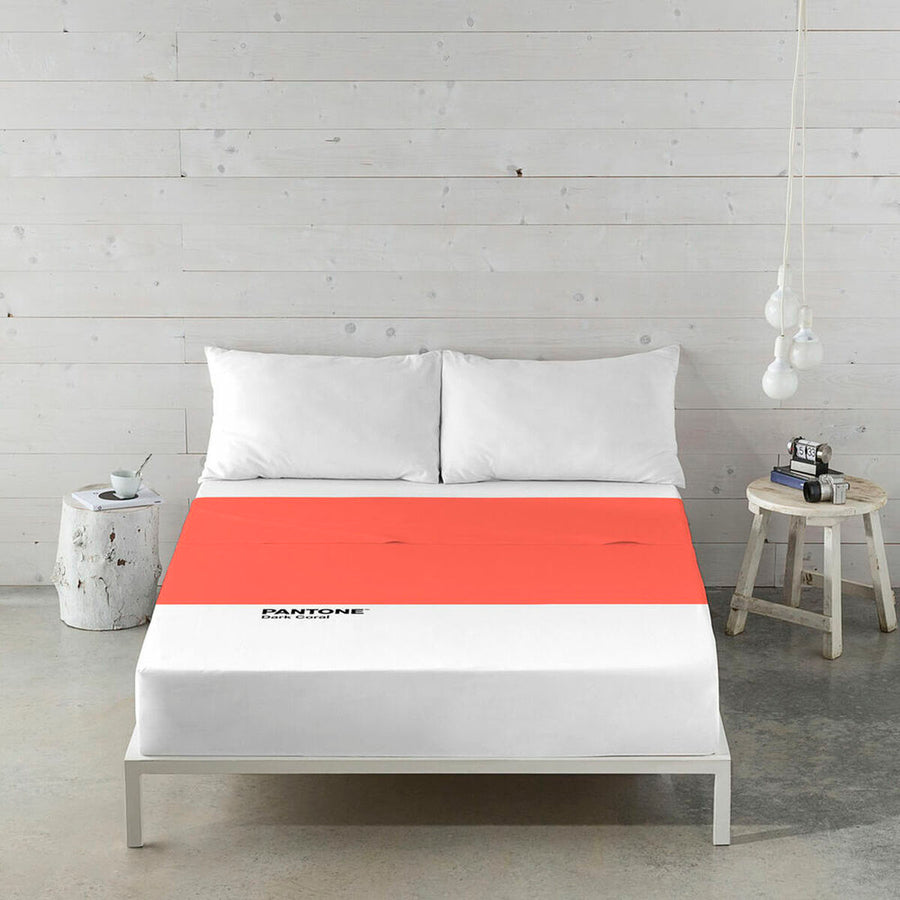 Oberlaken Pantone Dark Coral (Einzelmatratze) (160 x 270 cm)