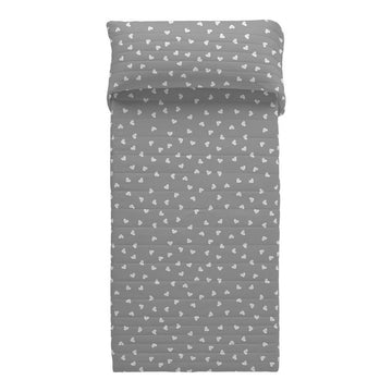 Steppdecke Popcorn Love Dots (180 x 260 cm) (Einzelmatratze)