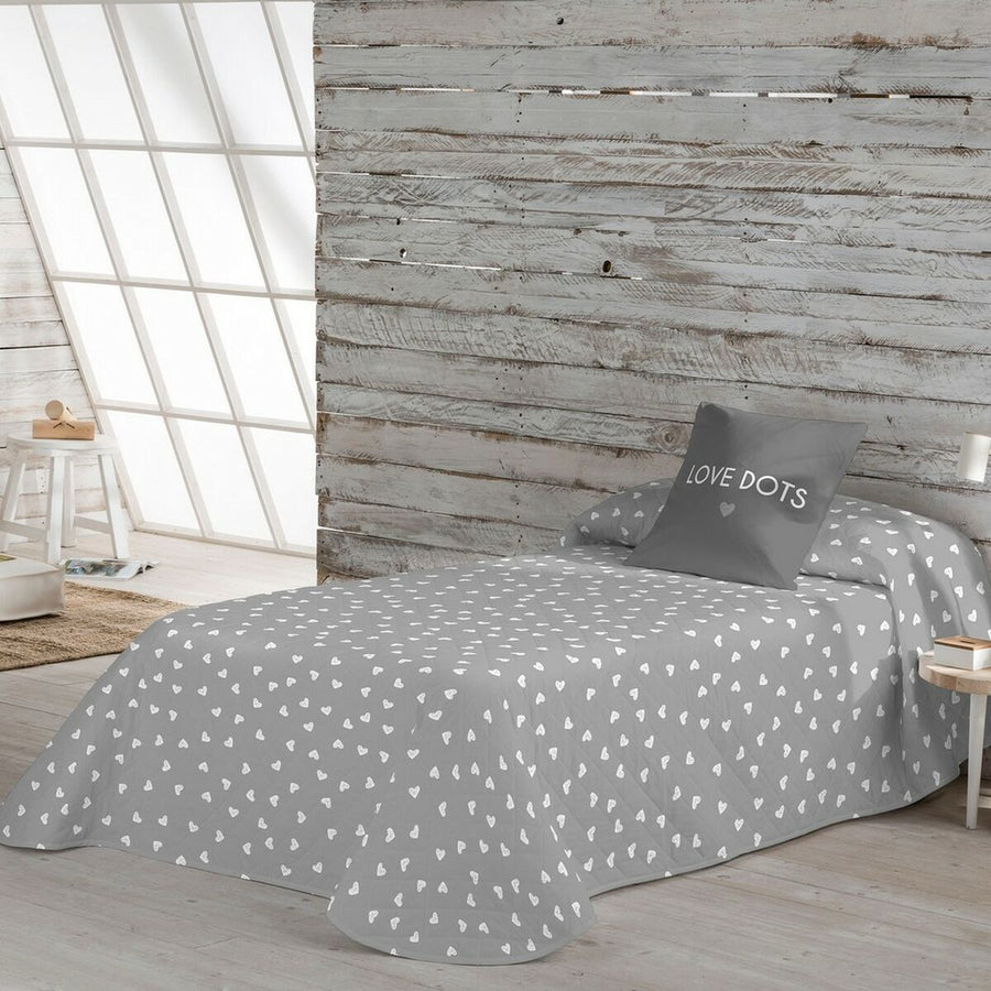 Steppdecke Popcorn Love Dots (180 x 260 cm) (Einzelmatratze)