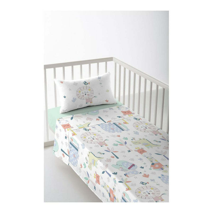 Oberes Betttuch für Kinderbett Cool Kids Jungle (120 x 180 cm) (80 cm Babybett)