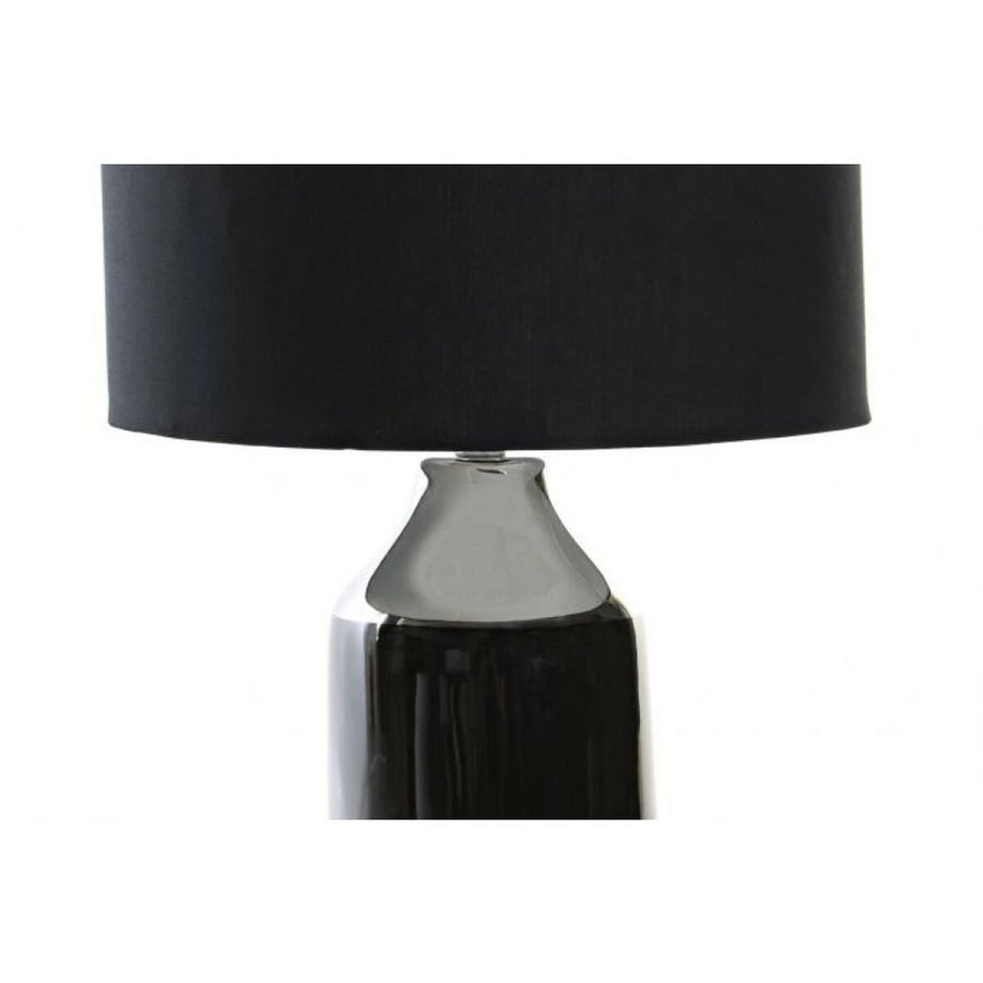 Tischlampe DKD Home Decor Schwarz Polyester Silber Steingut (32 x 32 x 52 cm)