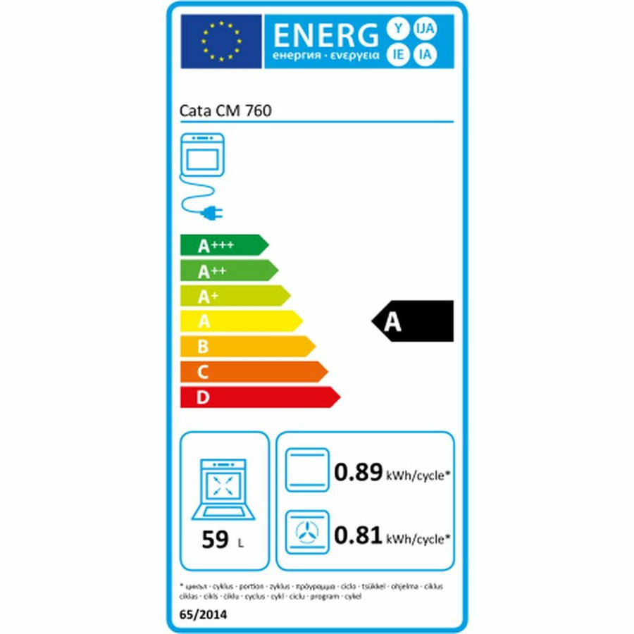 Multifunktionsherd Cata CM760ASBK 59 L 2400W A