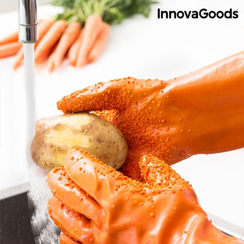 Reinigungs- und Schäl-Handschuhe für Obst und Gemüse Gloveg InnovaGoods