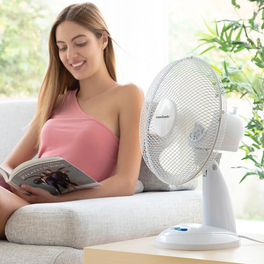 Tischventilator InnovaGoods Weiß 35 W Ø30 cm