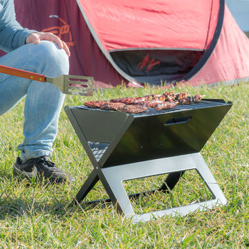 Klappbarer tragbarer Grill für die Verwendung mit Holzkohle FoldyQ InnovaGoods