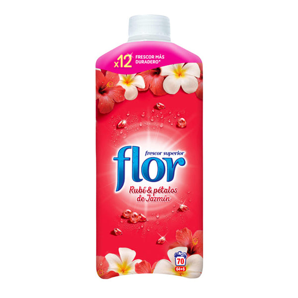 Flor Red Rubi & Jasminblütenblätter Weichspüler Konzentrat  1,5 L (70 Waschgänge)