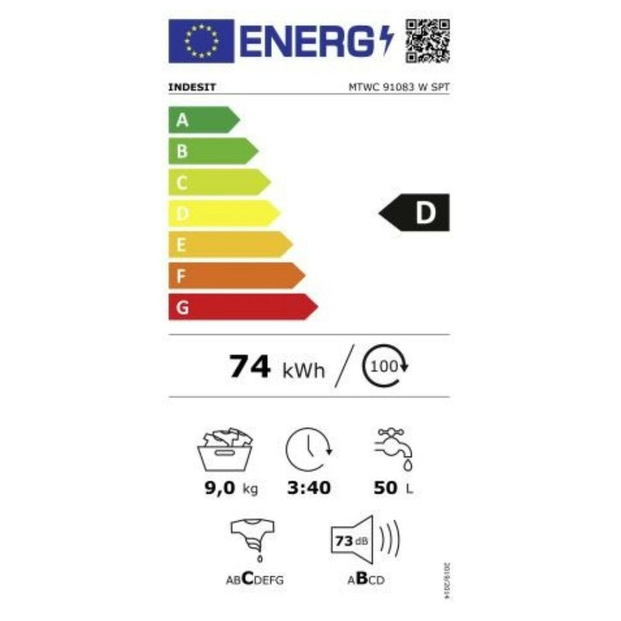 Waschmaschine Indesit MTWC91083WSPT 1000 rpm Weiß 9 kg