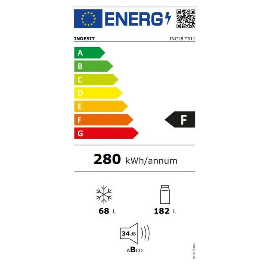 Kühl-Gefrierkombination Hotpoint-Ariston INC18 T311 Weiß (177 x 54 cm)